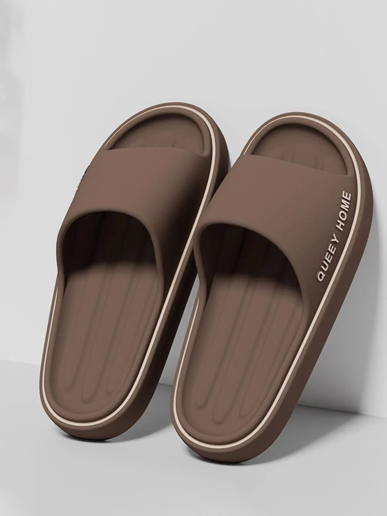 Men's Minimalist Solid Color Slides, Casual Soft Comfortable Home Slippers, House Slippers, Non-slip Thick Sole Slippers for Indoor & Outdoor Wear, Flipflop, Footwear