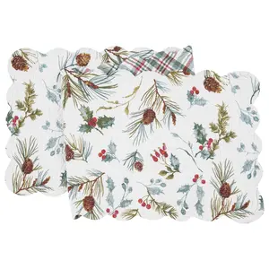 14" x 51" Edith Holly Botanical Table Runner byValerie