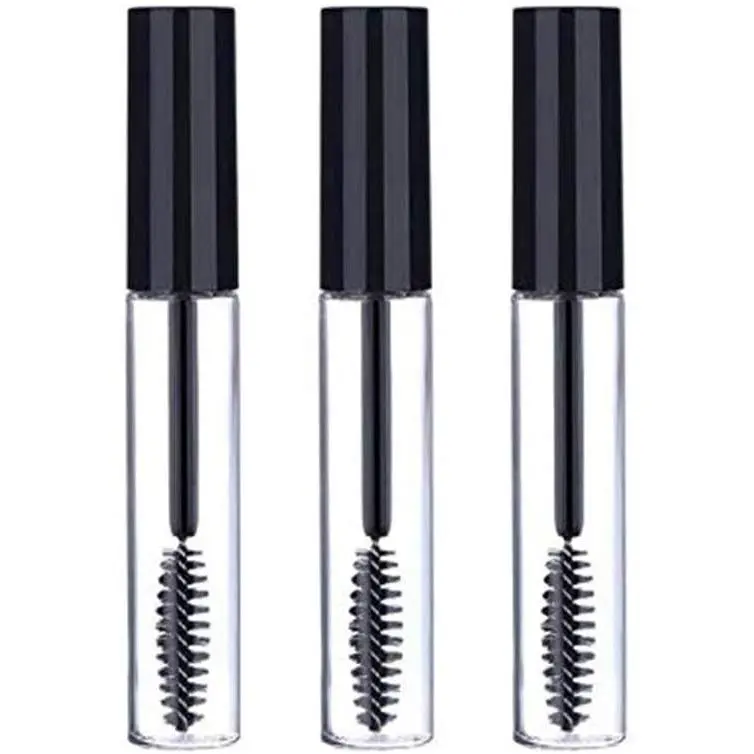 Sinen 3pcs 10ml Empty Mascara Tube Wand Eyelash Cream Container Bottle with 3 Rubber Inserts 3 Funnels 3 Transfer Pipettes
