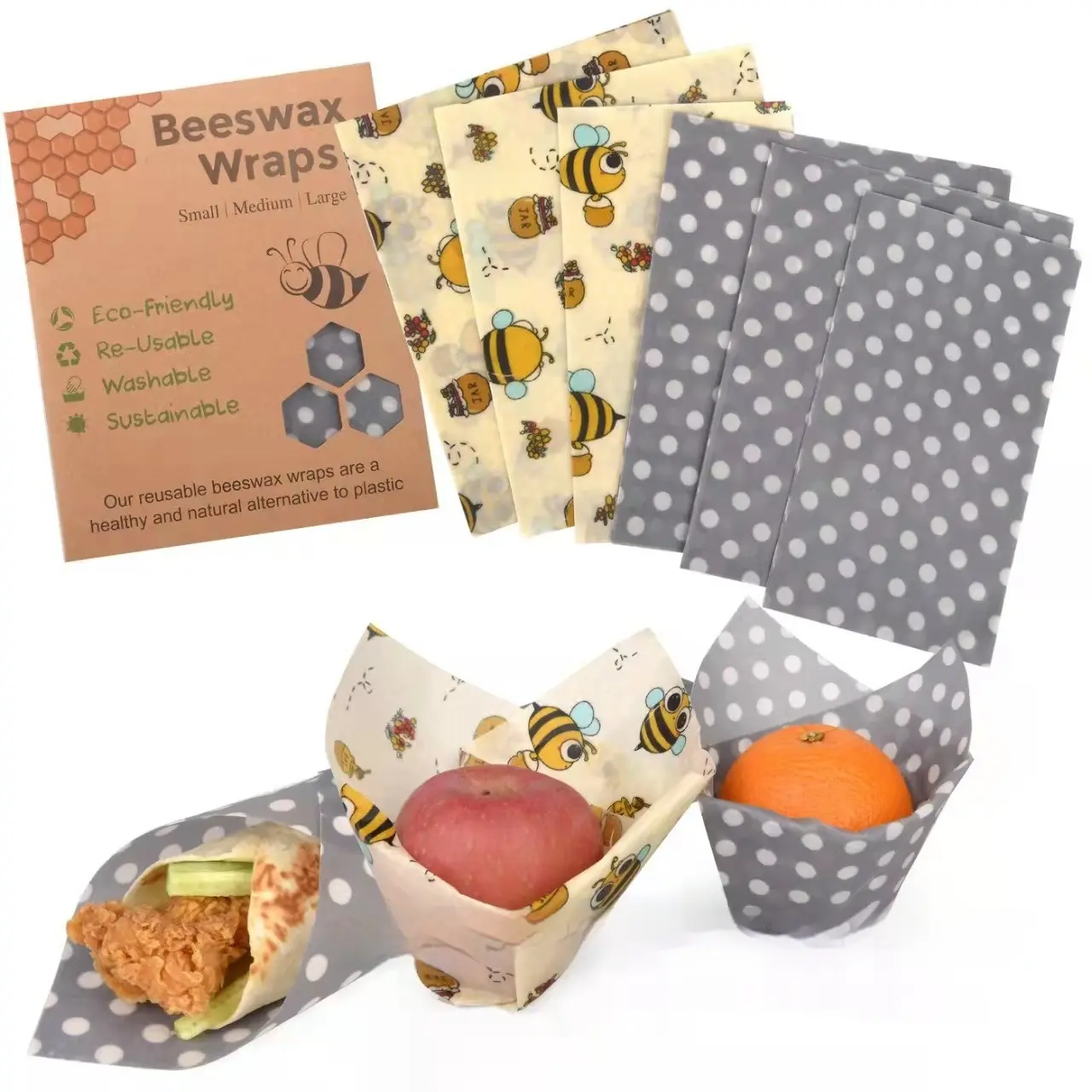 Reusable Organic Beeswax Food Wrap