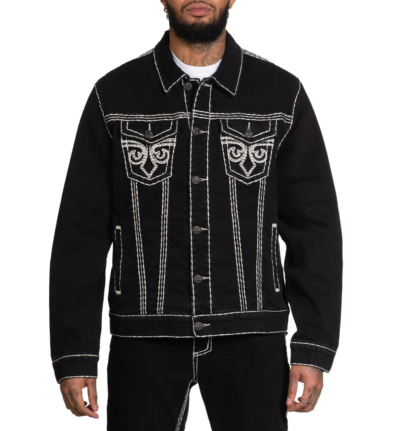 Affliction Men's Denim Jacket Black