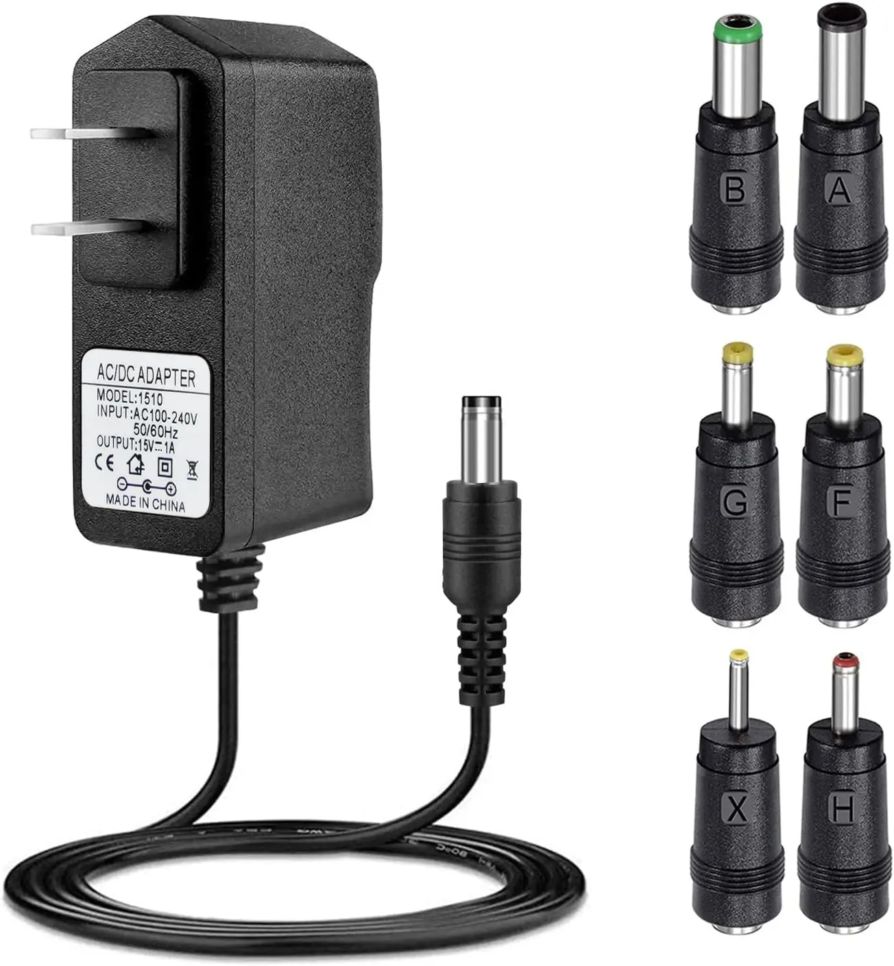 DC 15V 1A Adapter Charger   Cord for  450A 500A 600A 800A 1000A Auto  Booster Jump Starter, Compatible Beatit,Tacklife,Gooloo & More Portable  Jump Starter