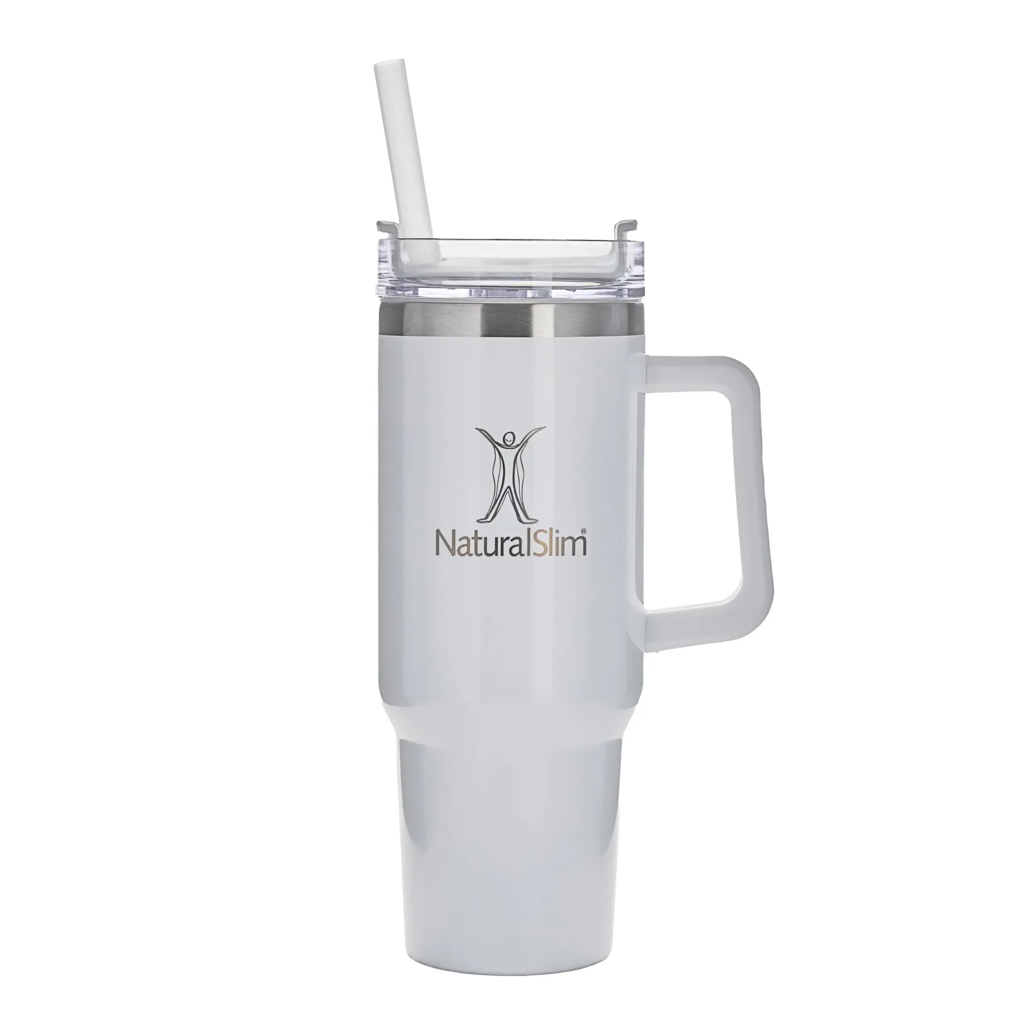 NaturalSlim®️ Tumbler (White) - 40 oz Stainless Steel Insulated Water Bottle Portable Vacuum Flask Mug NaturalSlim®️ Tumbler (White) - 40 oz Stainless Steel Insulated Water Bottle Portable Vacuum Flask Mug