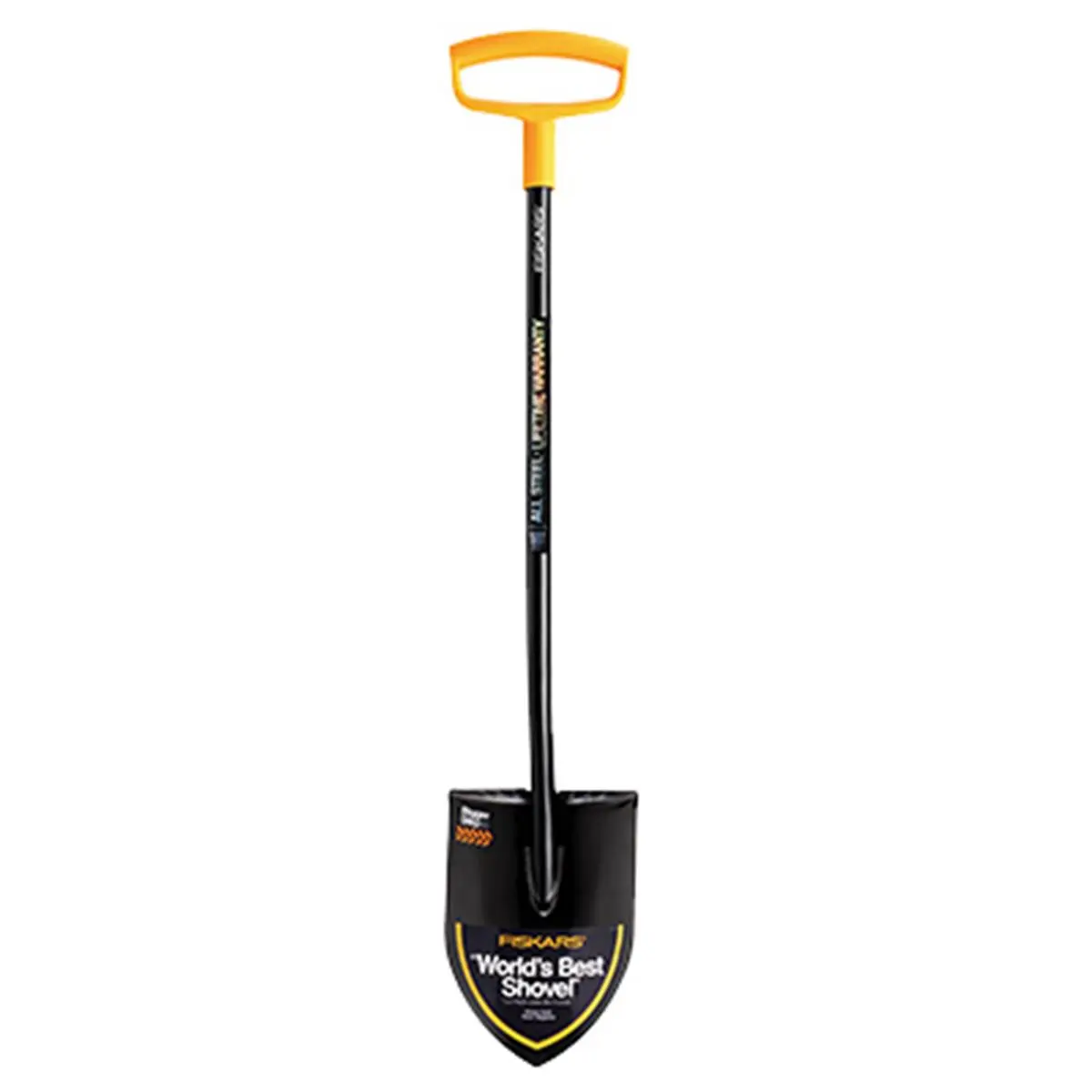 Fiskars 96696925 D-Handle Digging Shovel, Boron Steel Blade, Powder Coated Finish, PVC Sleeve, Ideal for Digging Tasks