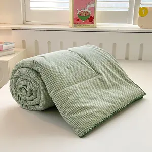 1 Piece Fresh Summer Blanket, Floral Print Air Conditioning Blanket, Thin Bedding, New Arrival Summer Blanket, Breathable soft blanket