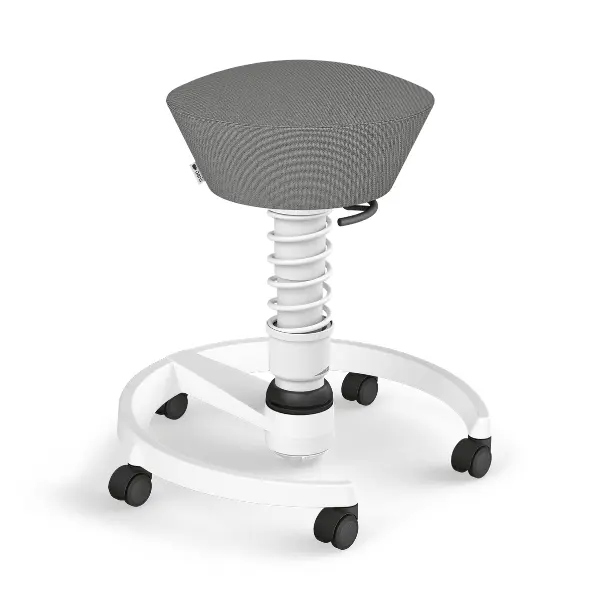 Aeris Swopper Ergonomic Office Stool with Castors - White