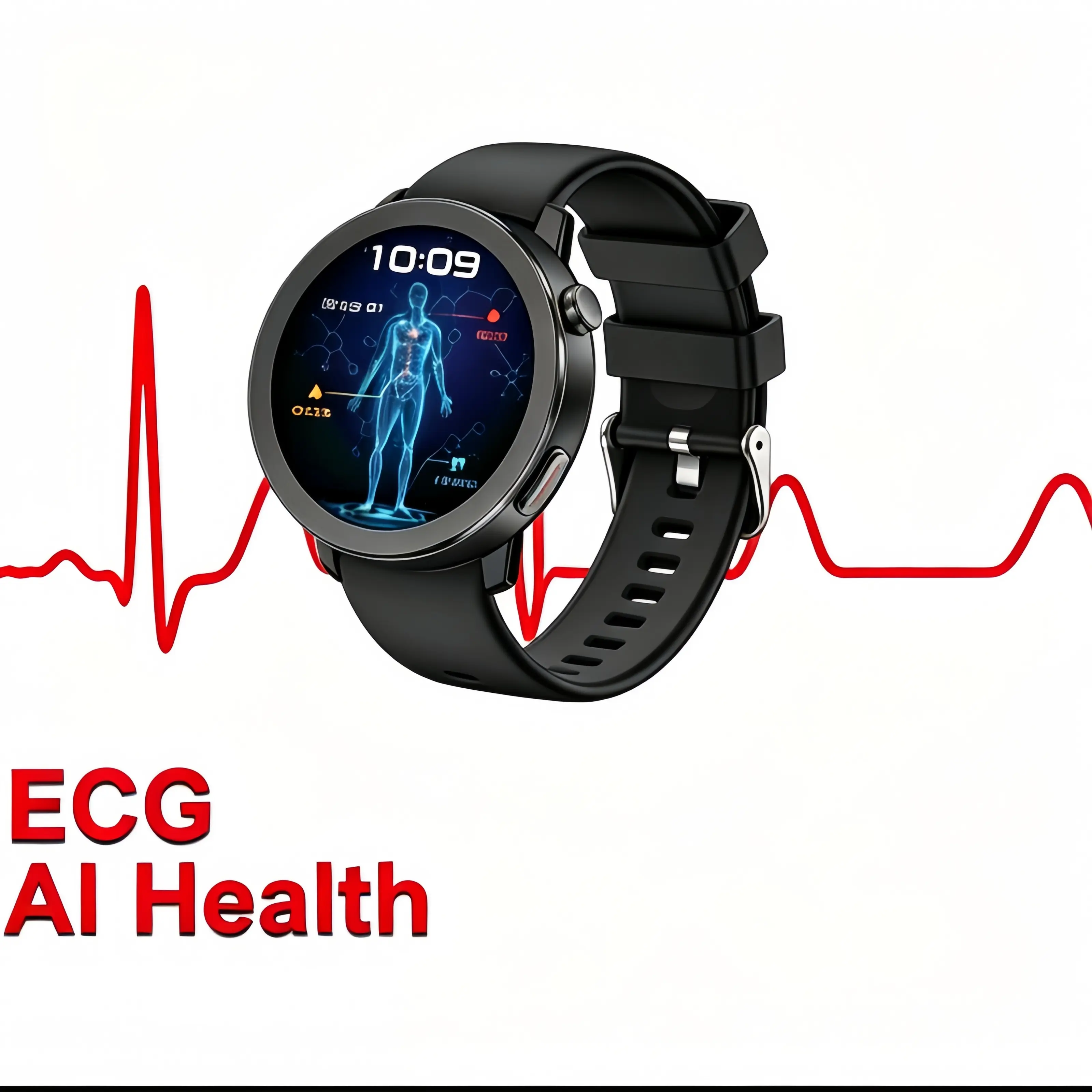 ECG smartwatch, unisex, supports Bluetooth calling and syncs phone information, 1.46-inch ECG waveform recording, heart rate tracking, sleep monitoring, over 100 sports modes, compatible with Android and iOS systems, waterproof wearable device