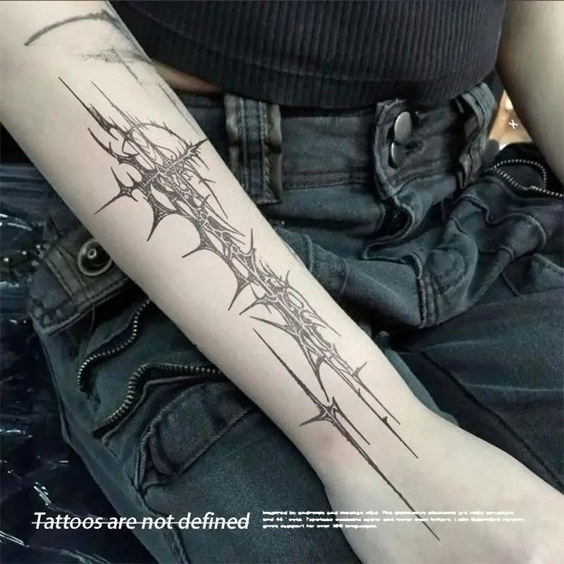 Cross Design Temporary Tattoo Sticker, 1 Count Waterproof Long Lasting Fake Tattoo Sticker, Body Art Sticker for Women & Men, Body Fake Tattoos