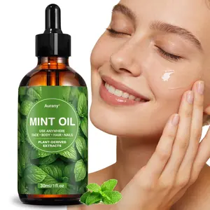 1PC-Mint Oil,Pure Peppermint Oil,Mint Essential Oil,Afe For Face, Body, Hair & Nails ,Refreshing & Lightweight,Rich In Plant Extracts ,Nourishes All Skin Types-30ml,High Quality Oil,Scented Body Oils
