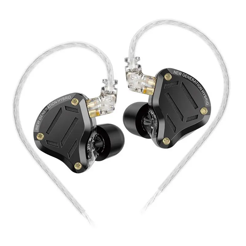 KZ ZS10 Pro 2 In Ear Monitor Headphone, Multi Driver In Ear IEM Earphone, High Performance IEMs, Upgraded 1DD+4BA KZ Gaming Wired Earbuds with 2Pin Cable for Audiophile, Headset, Hybrid Earbuds