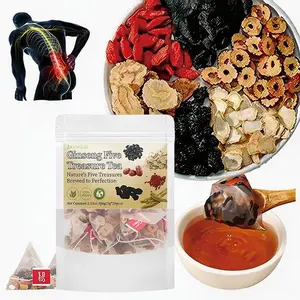 Ginseng Five Treasures Tea Organic Kidney Cleanse Tea, Traditional Kidney Cleansing Tea