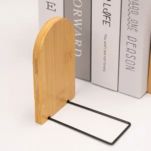 Easy Detachable Wooden Bookend, Non-Slip Bookend for Shelves, Bookend, Bookshelf/CD Holder, Durable Wood Design, Desk & Office Organizer Tidy, Bookshelf Accessory, Office Desk Accessories
