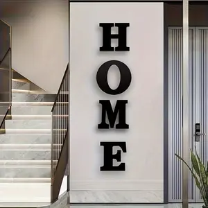 Modern Wooden "Home" Wall Hanging Sign - Multi-Purpose Home Decor Products for Living Room, Kitchen & Entryway | Farmhouse Style Housewarming Gift with Halloween and Christmas Décor, Christmas Decor, Wooden Letter Sign