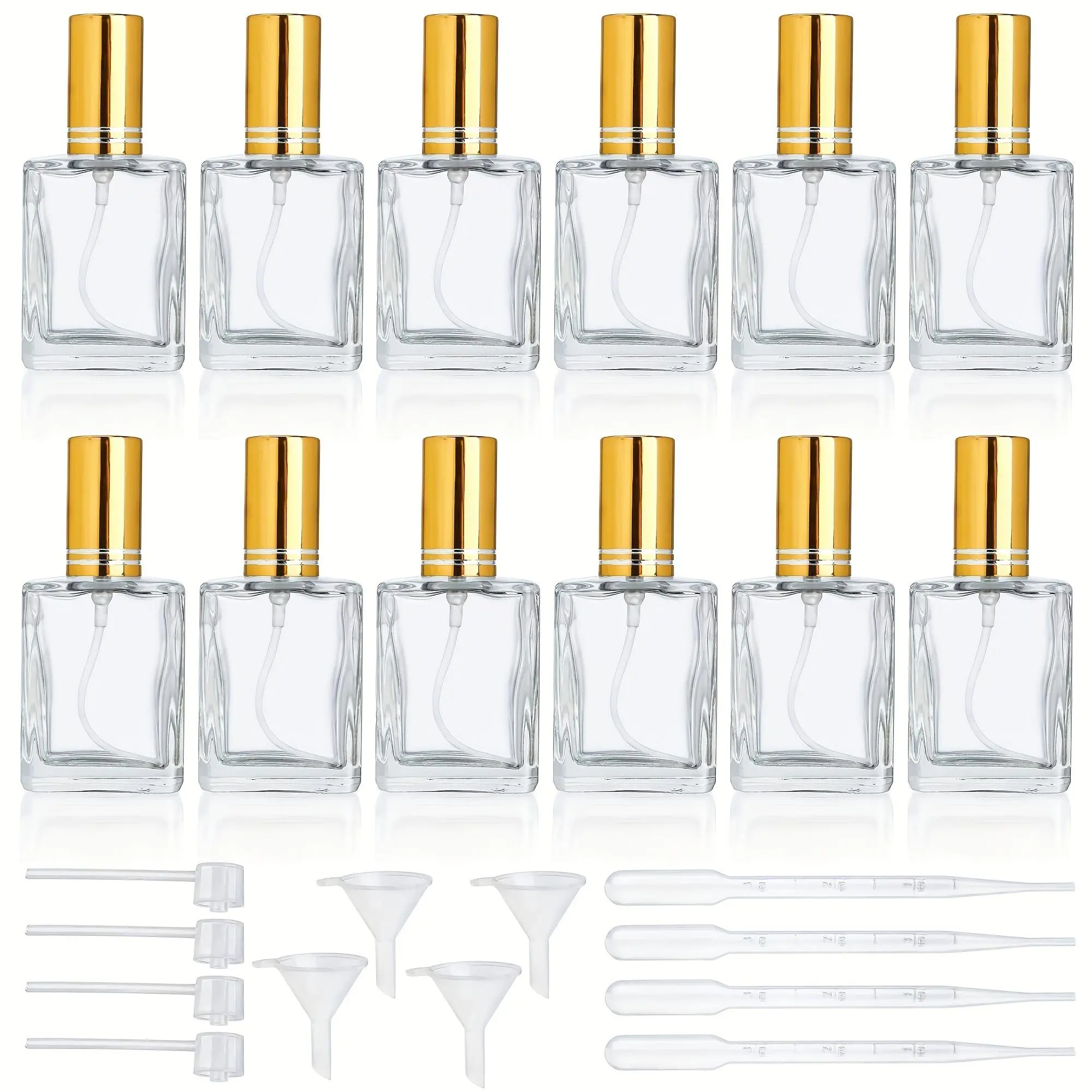 Perfume Spray Bottle, Perfume Dispenser, Empty Perfume Bottle with Funnel & Dropper & Filling Syringe, Portable Travel Perfume Bottle, Refillable Travel Bottles, Makeup Container Set, Makeup Kit, Portable Perfume Bottles