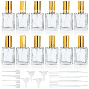Perfume Spray Bottle, Perfume Dispenser, Empty Perfume Bottle with Funnel & Dropper & Filling Syringe, Portable Travel Perfume Bottle, Makeup Container Set, Makeup Kit