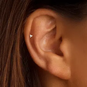 Triangle CZ Titanium Flatback