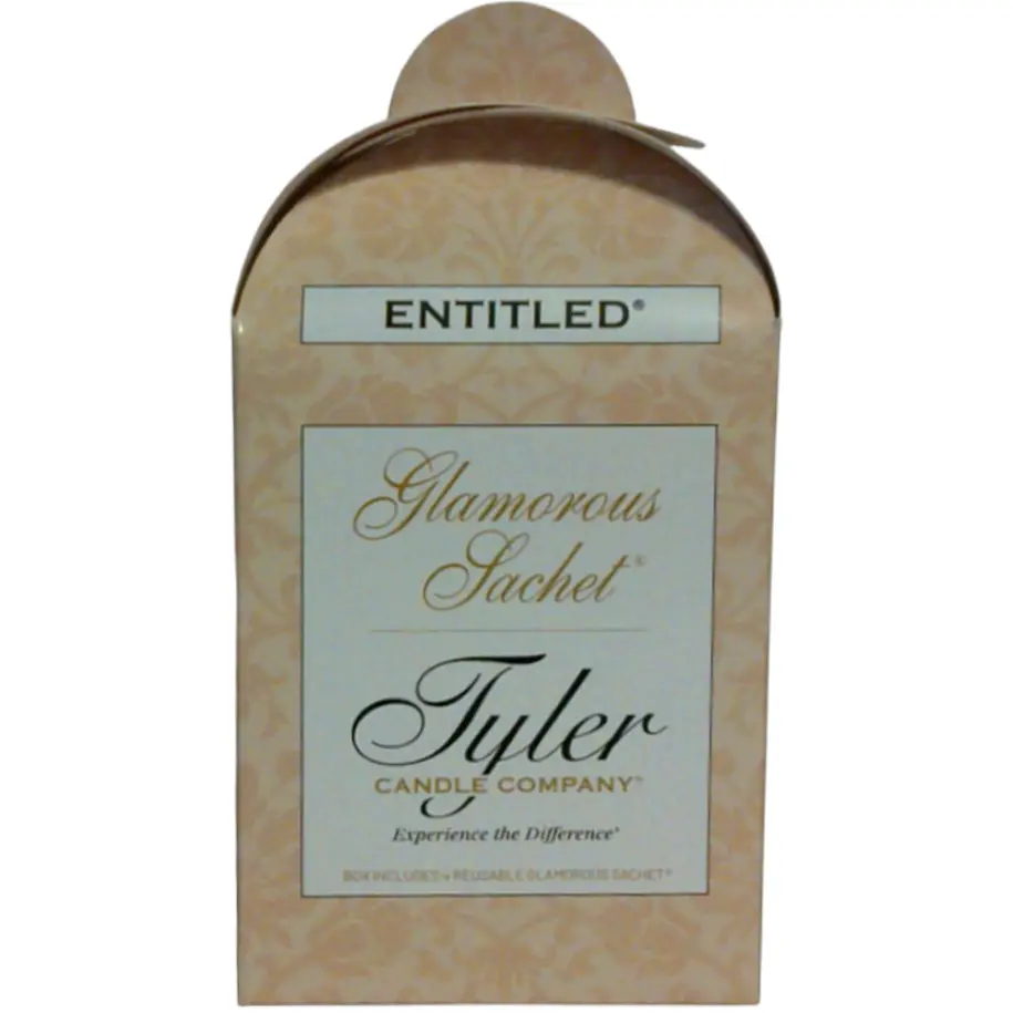 Tyler Candle Company Glamorous Scented Sachet Set (4-Pack) - Entitled Unisex All-Seasons Fragrance Freshener with Lemon Citrus Notes, Reusable Pouch Laundry Boost for Home & Laundry Cleaning Accessory