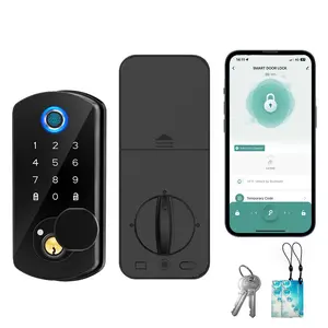 Portable Smart Lock, Keyless Password & Card Door Lock, Compact Design for Apartment/Hotel, Easy to Replace