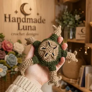 Rocky Crochet Plush, Handmade Space Alien Amigurumi Star Doll, Cute Sci Fi Book Lover Gift, Galaxy Handmade Desk Decor