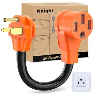 Nilight EV Charger Adapter Cord 50 Amp to 50Amp 4 Prong Pure Copper 250V Welder Outlet Plug Conversion Heavy Duty 10 Gauge Wire 6-50P 14-50R 50M/50F rv extension