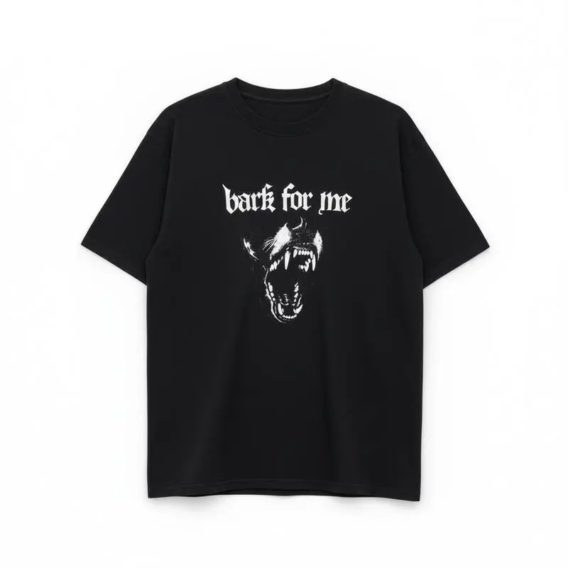 Men's 'Bark For Me' Sarcastic Dog Graphic Short-Sleeve T-Shirt - Soft, Breathable, Wrinkle-Free Fabric, Casual Streetwear Sports Top, Jeans-Compatible, No Shrinking, No Warping, Machine Washable