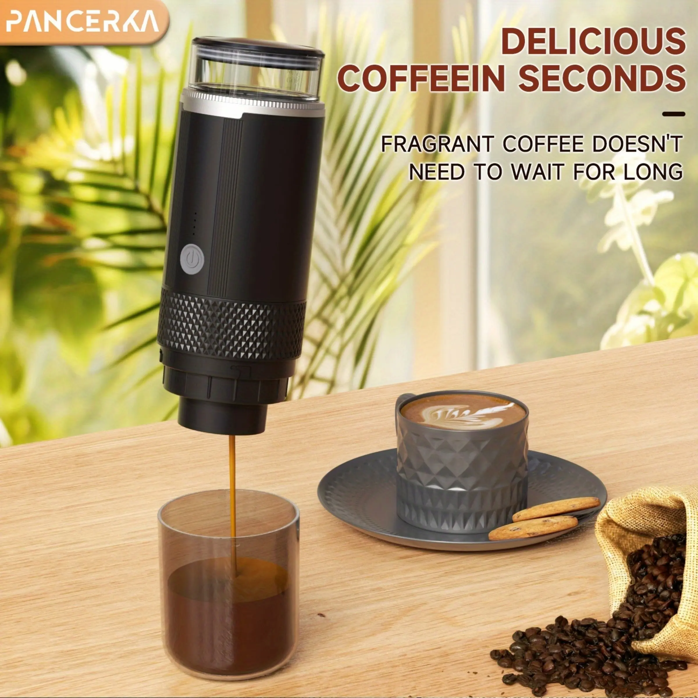Portable Espresso Machine & Electric Coffee Maker, Espresso Coffee Machines, Coffee Making Machine, USB Rechargeable Travel Coffee Maker for Camping RV Hiking Office - Hot & Cold Brew, Works with Coffee Powder and Capsules