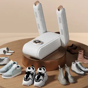 Work Boot Dryer with Smart Timer & Auto Off - Telescopic Folding Design, Boot Warmer & Deodorizer for Work Boots, Hiking Boots, Winter Boots