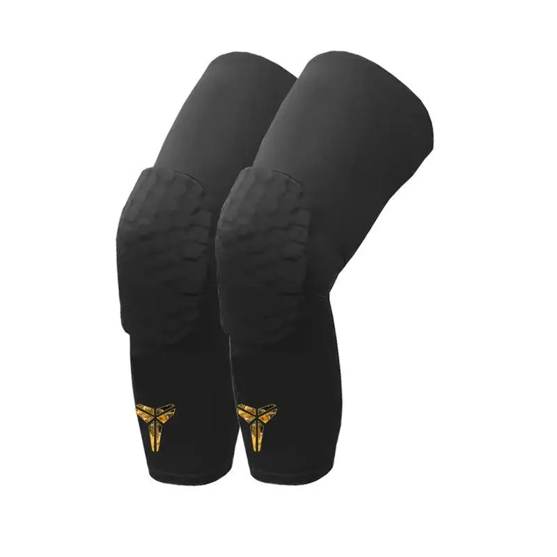 Professional Long Men's Honeycomb Sports Leg Guards Sports Knee Pads Set Full Set Children's Knee Pads Basketball Anti-Collision Knee Pads soccer  bundle seamless toe
