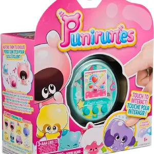 Punirunes, Interactive Digital Toy with 55 Squishy Characters Inside, Reacts to Touch, Color Display, Kids Toys.