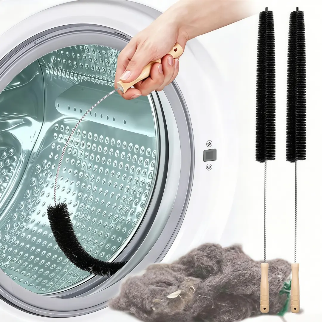 LMMAKE 1PC/2PCS Deep Clean Dryer Vent Brush, Lint-Cleaner Tool, Home Duster, Laundry Room Supplies for Boosting Drying Efficiency & Reducing Fire Risks dust collector trap