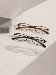 Unisex Casual Narrow Frame Rectangular Fashion Glasses, Minimalist Eyeglasses, Lightweight Durable Daily Wear Eyewear, Perfect for Students & Everyday Use