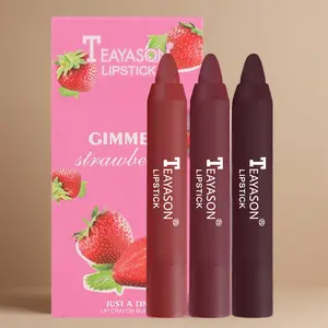 Long-lasting Silky Matte Lipstick, Smooth, 3 Pcs/set Waterproof Easy Coloring Lip Sticks, Moisturizing Matte Lipstick, Suitable for All Occasions Lip Makeup, Hydrating Lipgloss, Women Makeup Accessories, Cosmetic, Christmas, Christmas Gift