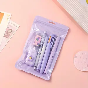 6/7piece stationery set: stylish pens and erasers, a must-have for daily study and back to school, Student Essentials, School Supplies
