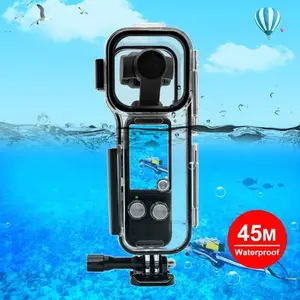 For DJI Osmo Pocket 3 PULUZ 45m Underwater Waterproof Housing Diving Case(Transparent)