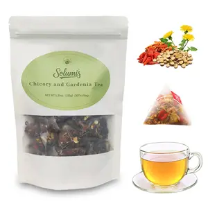 Natural Instant Fruit & Herbal Tea Bags - Chrysanthemum, Chicory & Orange Peel Blend, No Preservatives, Cooling, Soothing, Holiday Value Pack Beverage