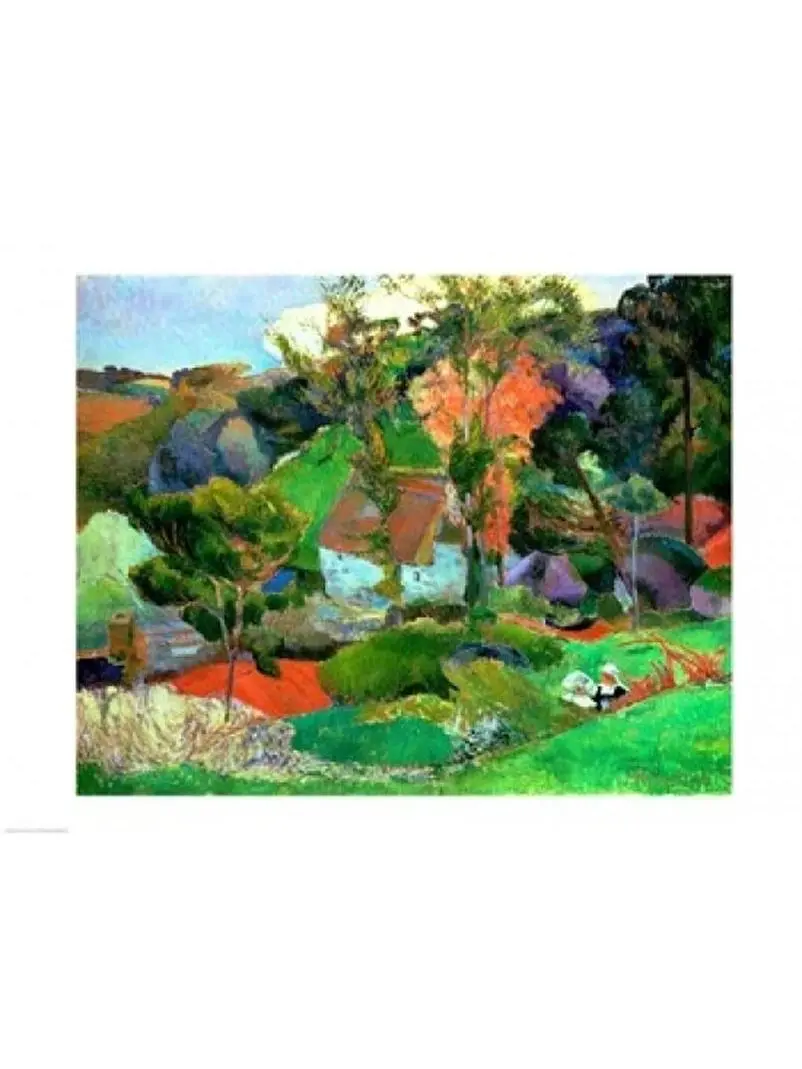 Paul Gauguin's 1888 Pont Aven Artistic Decorative Wall Artwork Print - 36x24 in. Large Heavy Paper Home Decor, Decor Inspo, Bedroom Gift Idea
