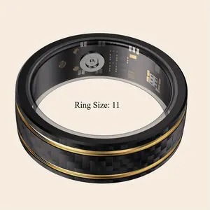 W8 Smart Ring - 10-19.8mm/0.78in, IP68 Waterproof Stainless Steel Fitness Tracker, Magnetic Charging, 6 Sizes, Step/Distance/Calorie Counter, Sleep Monitoring, Multiple Sports Modes, Wearable Tech, Ideal for Couples, Holiday Gifts