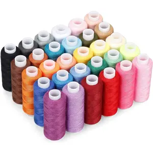 Sewing Threads Kits 30 Colors Polyester 250 Yards Per Spool for Hand Sewing & Embroidery