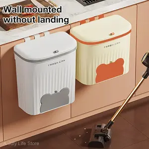 One 12-liter gallon kitchen trash can, wall-mounted covered trash can, bathroom trash can, cabinet sink, compost bin, Kitchen Trashcan, Home Trash Can, Garbage Cans For Kitchen