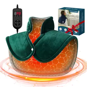 Graphene Heating Pad For Neck Shoulders Back, 2lb Weighted Electric Pad, Deep Heat With Precise Heating & Soft Flannel, 6 Heat Settings, 4 Timer Options, Auto Shut-Off, Machine Washable, 19"x23", Gifts For Women Men Mom Dad, Heater, Electric Blanket