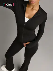 Women's Fashion Yoga Sports Jacket High Elasticity Sport Top with Thumb Holes Outdoor Running Yoga Fashion Fitness Zipper Coat Sporty Breathable Outerwear