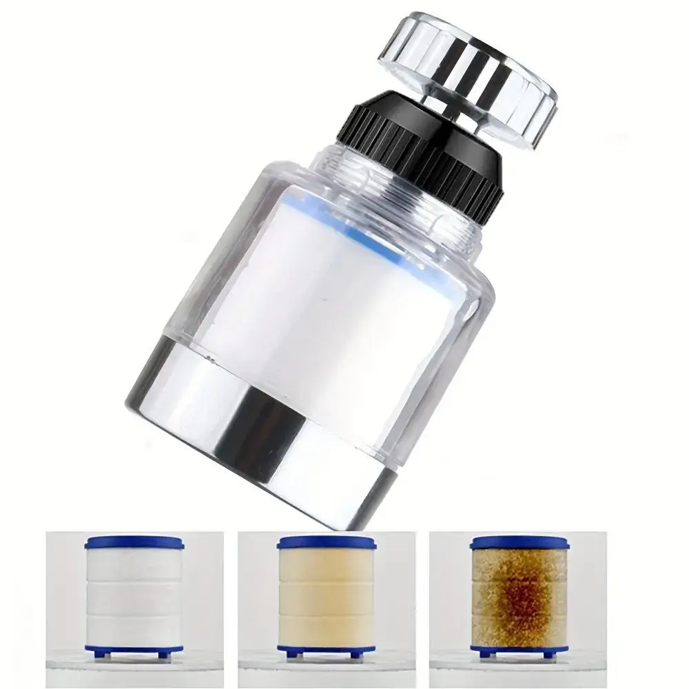 Water Purification Faucet with 6pcs Replaced Filters Core, Multi-function Replaceable Filter, Universal Model Water Purifier for Home & Hotel & Restau