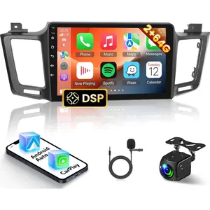 RIMOODY 2+64G Android 15 Car Stereo for Toyota RAV4 2013-2019 - 10.1 inch HD Touchscreen, DSP Audio, Wireless Carplay, Android Auto, GPS, WiFi, Mirror Link, FM/RDS Radio, SWC, AHD Backup Camera fathersdaygift