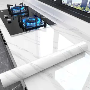 Bar Counter & Table Stickers, Color-Changing Desktop Decorations, Thick Self-Adhesive Wall Decals with Marble Pattern Design, Decorative Wall Sticker