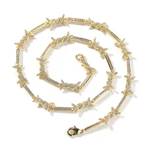 Fashion Thorny Fine Wire Necklace - European 5A Zirconia Creative Men'S Necklace - High-End Luxurious/ Excellent Gift/ Shines at Various Parties And Weddings/ Easter/ Maternal Sentiment/ As a Gift