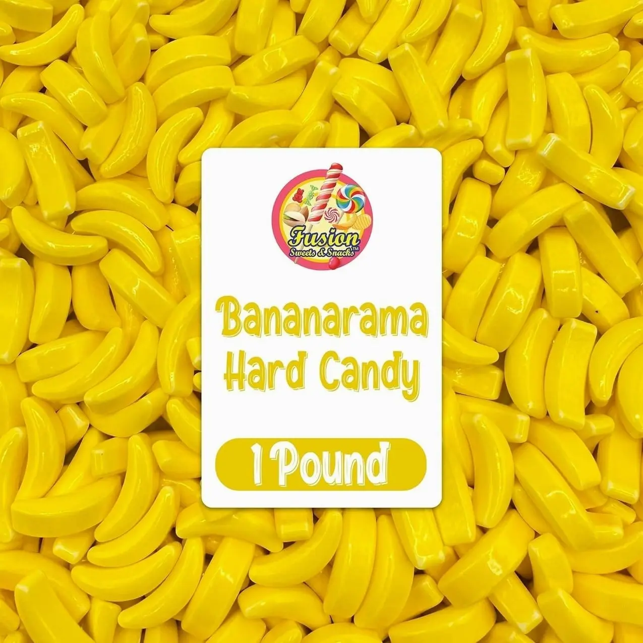 Bananarama Banana Candy – 1 LB Bulk Banana Flavored Hard Candy – Yellow Banana Candies – Candy Bananas for Gumball Machine Refills, Buffets, Party Favors, Gifts & More