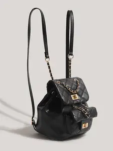 Mini Charming Rhombus Bag, Fashionable Versatile Backpack for Women, Large Capacity Commuter Bookbag, Ideal for Teens and College Students, Trendy Backpack