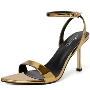Mostrin Heels for Women Strappy Lace Up Ankle Strap Heels Pointed Open Toe Stiletto High Heeled Sandals for Prom, Party, Daily Shoe Girl
