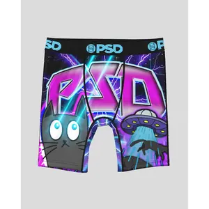 PSD Youth Boy's Space Cat Boxer Brief - Soft, Breathable and Comfortable Stretch Underwear
