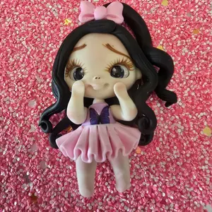 Hand-Made Yellow Clay Doll for DIY Craft Embellishments - Approximately 2.6 Inches Unique Designs for Various Crafts